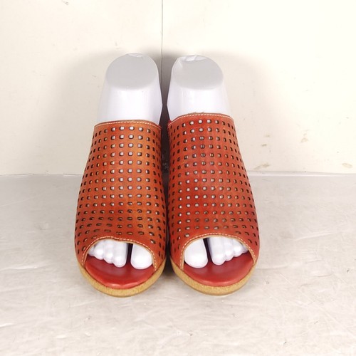 Spring Step By L'artiste Women’s Patience EU36 US 5,5 Red Leather Mule Sandals - Picture 3 of 15