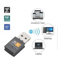 600mbps Dual Band  WIFI Adaptor USB High Speed  Laptops/PC Computer Wireless