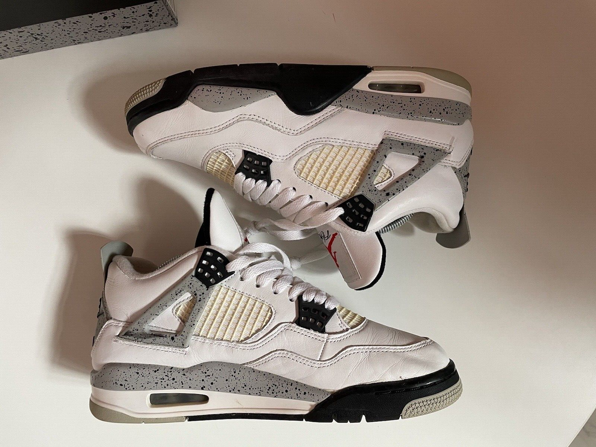 2016 Nike Air Jordan 4 Retro OG White Cement Authentic Do