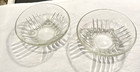 Federal Glass Colonial 2 Clear Glass Fruit/Cereal Bowls Footed Square Base