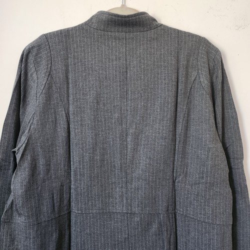 NWT $119 Chico's Ponte Stripe Gray Classic Blazer Long Sleeve Jacket 4, 20/22 - Picture 10 of 19