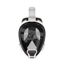 Ocean Reef Aria QR w/ Camera Holder Full Face Snorkeling Mask White USED