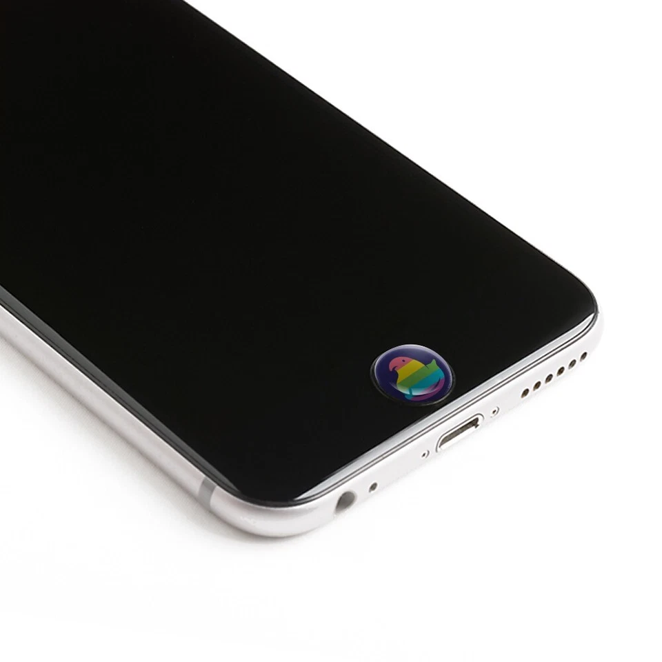 Rainbow Striped Peep Home Button Stickers Fit Apple iPhone - Image 2 of 3