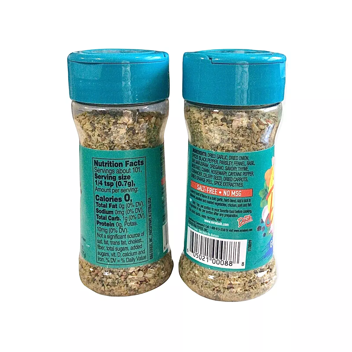 Mrs Dash Garlic & Herb Salt-Free Seasoning Blend 2 Bottle Pack