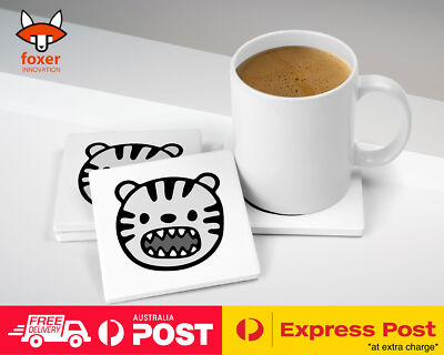 COASTER COFFEE DRINKING MAT|CUTE TIGER SKETCH