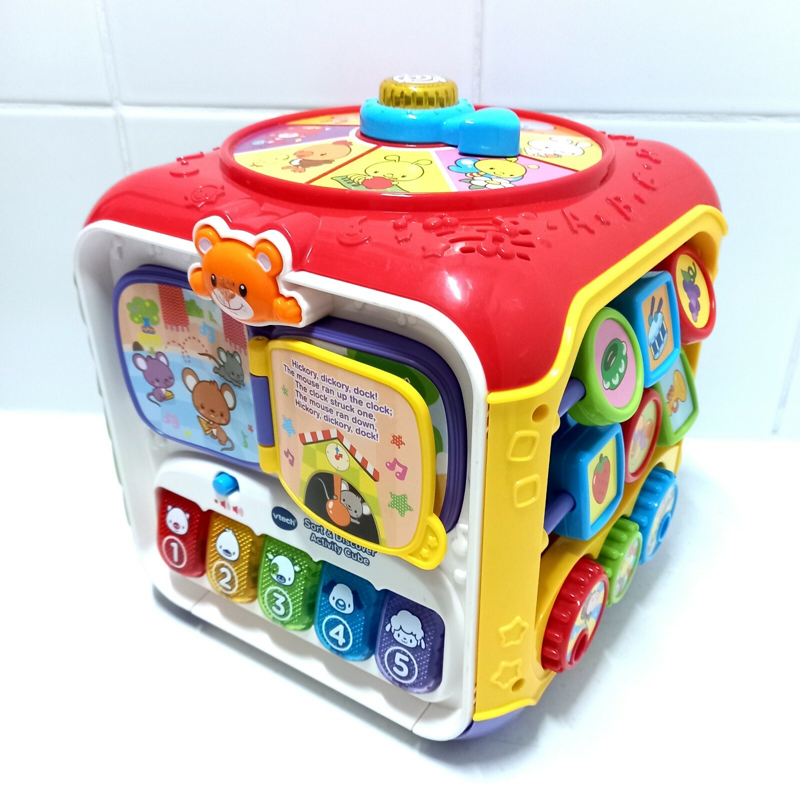 vtech sort and discover activity cube pink