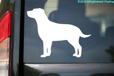 Labrador Retriever Vinyl Decal Sticker  Dog Yellow Black Lab curled 
