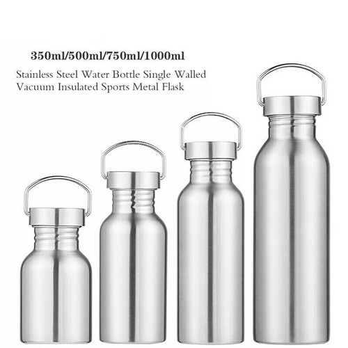 350-1000ml Stainless Steel Water Bottle Cycling Metal Sports & Gym Drink Flask - Picture 7 of 8