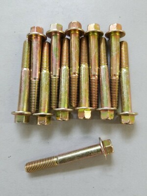 M8 x 1.25 x 60 MM Hex Flange Screw CL 8.8Zinc & Yellow  (12) pcs