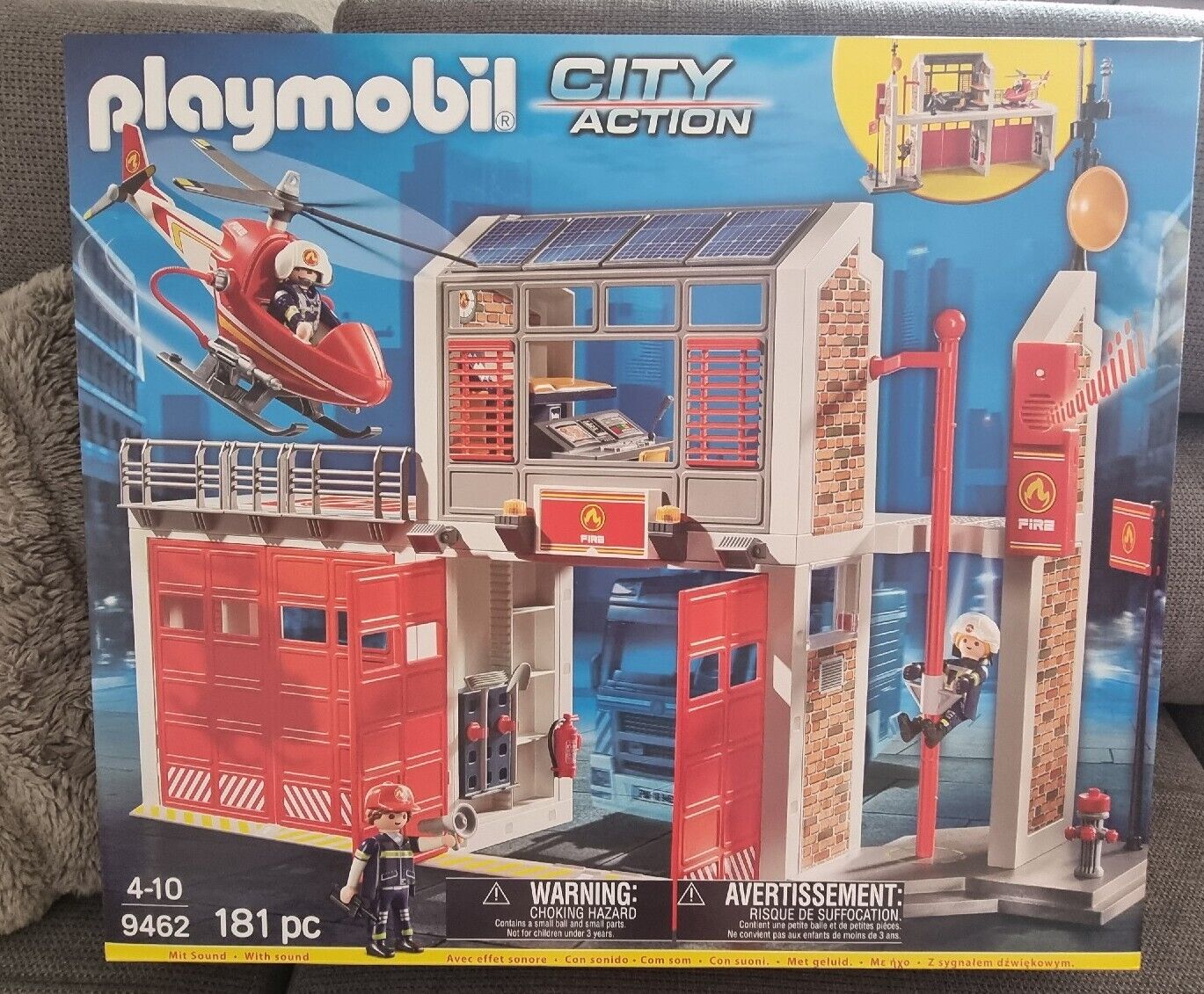 Fordi Afdeling Trolley Playmobil 9462 Große Feuerwache Feuerwehr-Station Set Helikopter  Feuerwehrmann online kaufen | eBay