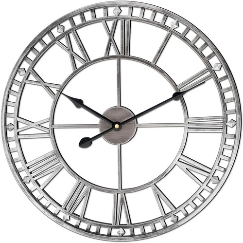 Extra Large Roman Numerals Skeleton Wall Clock Big Giant Open Face Round Clocks - Picture 81 of 107