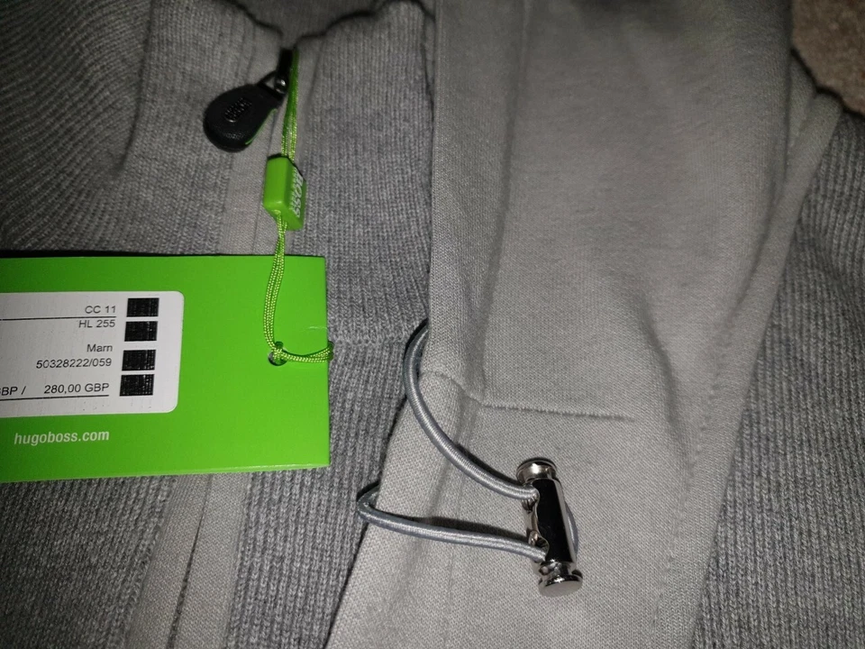 Nuevo Hugo Boss Para Hombres Gris Golf Chándal Top Sudadera con Capucha Sudadera Jersey Grande Foto 3 de 4