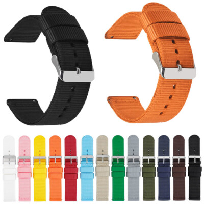 Nylon-Segeltuch Smartwatches Uhrarmband 18/20/22/24mm Armband mit Quick Release