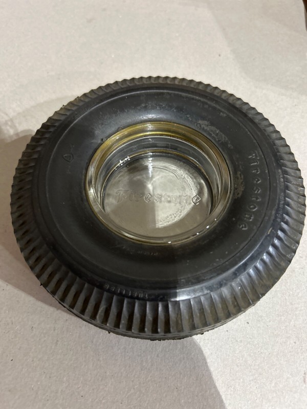 vintage Firestone tire ashtray