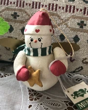 MIDWEST - EDDIE WALKER ORNAMENT -   CANVAS ANGEL SNOWMAN /STAR