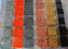 200 TUNGSTEN beads..12 colors & 5 sizes available-SEE CHART-10 packs of 20 beads