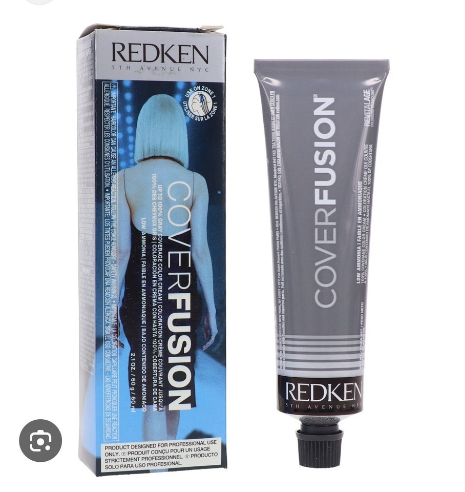 Redken Cover Fusion 100% Grey Coverage Color Cream 2oz New with Box ...