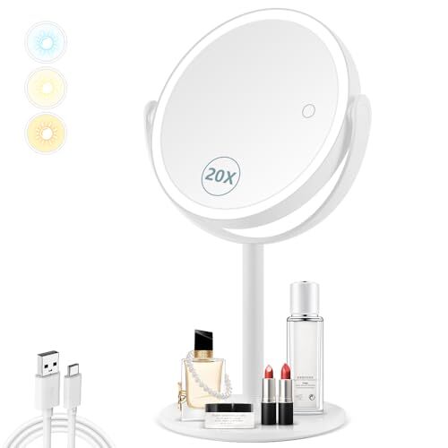 20X Magnifying Lighted Makeup Mirror with Bright LED Lights