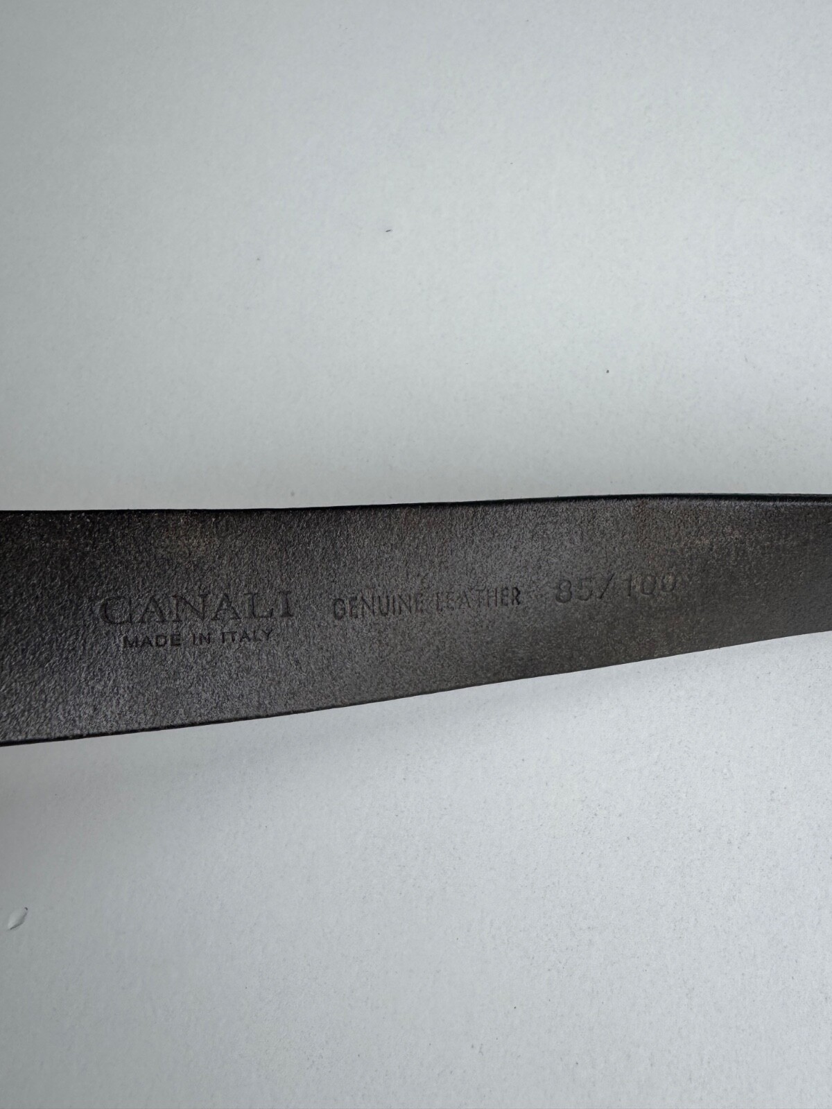 Canali Black leather belt SIZE 85 / 100 Rarely worn Made in Italy image 3