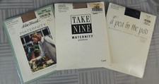 Lot of 3 Vintage Maternity Pantyhose, Large to Plus Sizes, 2 Nude, 1 Navy