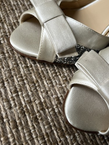 Kate Spade Heels Slingback Silver Glitter Open-Toed Shoes UK 4 / US 7B - Picture 15 of 18