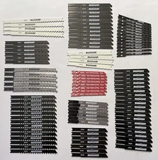 100 PC WHOLESALE LOT ASSORTMENT OF MASTERCRAFT U SHANK JIG SAW BLADES JIGSAW