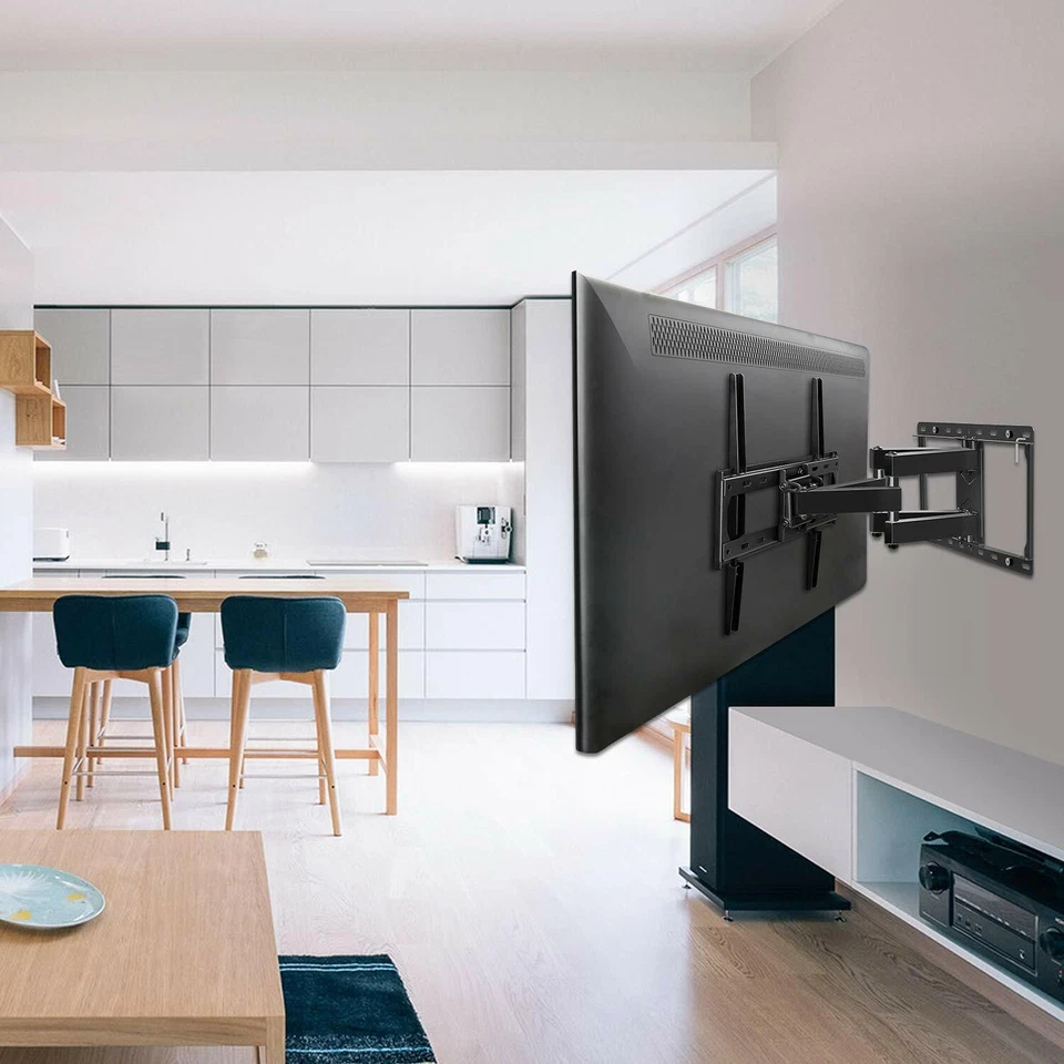 Soporte de montaje en pared para TV totalmente ajustable soporte firme doble brazo para TV grande de 42-85" Foto 4 de 4