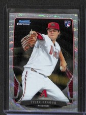 2013 Bowman Chrome Silver Wave #2 Tyler Skaggs No 8 of 25