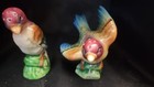  Vintage Flying  &Perched  Bird Salt and Pepper Shakers Ceramic, gorgeous colors — photo 3