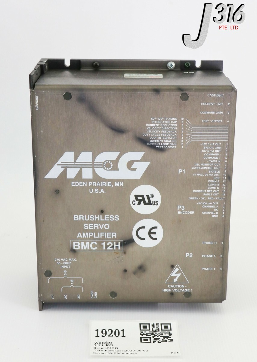 ケース 19201 MCG BMC12H-INV BRUSHLESS SERVO AMPLIFIER B25A40ACK-MC1 | eBay