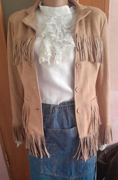 Women American Vintage Jacket Brown Suede 38 / M /