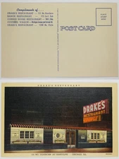 Night view of Drake's Restaurant & Lounge, 131 N. Dearborn Chicago, IL c1930s