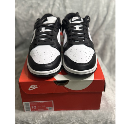 Nike Dunk Low Retro Panda Black White Low Top Lace Up Leather Sneakers Men