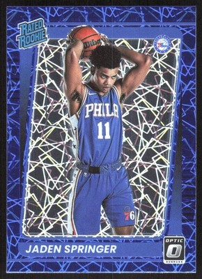 8451H 2021-22 Donruss Optic #197 Jaden Springer Blue Velocity