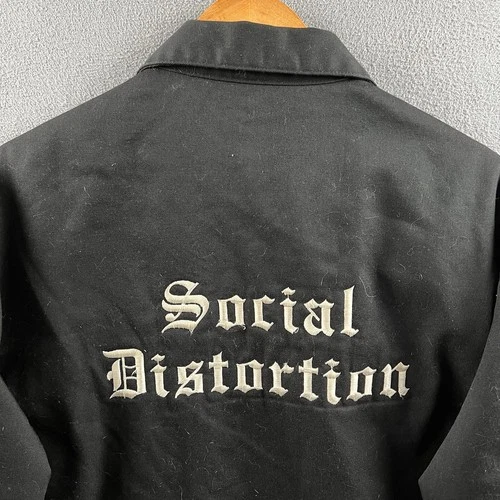 Vintage Dickies Social Distortion Jacket Mens XL Black Lined Skully 90s Workwear image 10