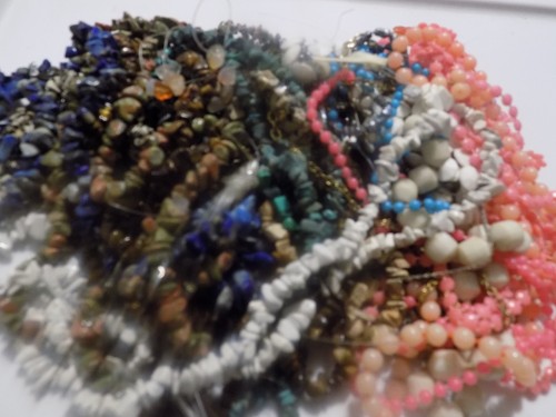 strands of stone and mixed bead for jewelry making
