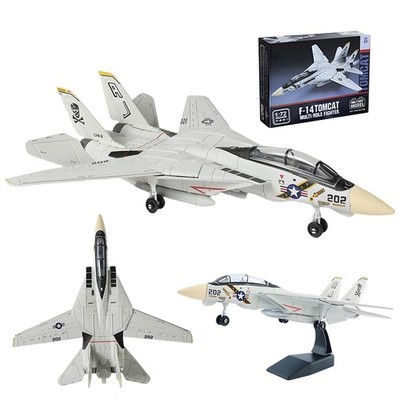 F-14 Tomcat 1/72 Modellflugzeug - Weiß, Kampfjet, Kunststoff, Sammlermodell