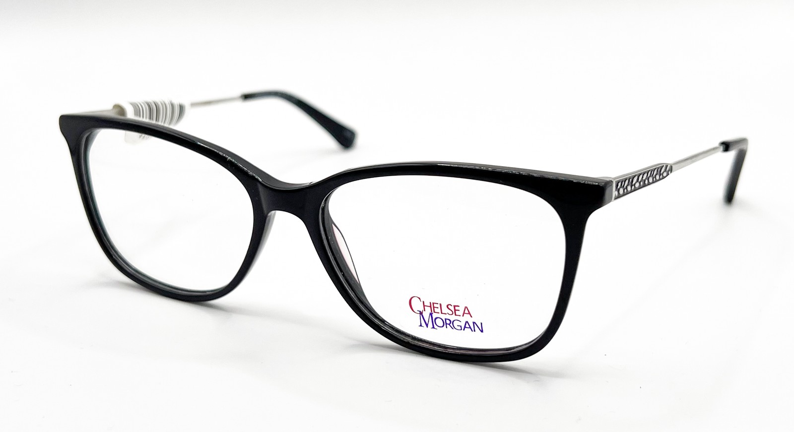 NUEVAS GAFAS CHELSEA MORGAN CM8008 BK NEGRAS AUTÉNTICAS 54-16