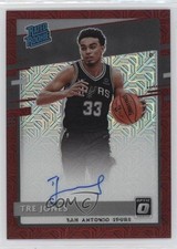 2020 Donruss Optic Rated Rookie Choice Red Prizm Signatures Tre Jones Auto 0s9t