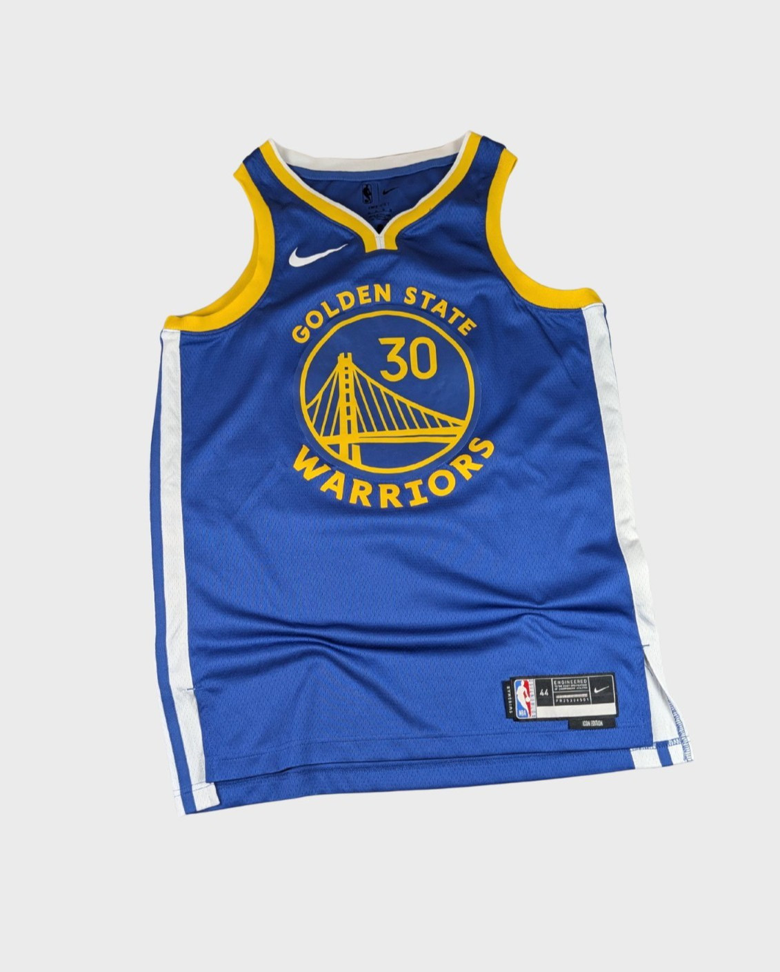 Canotta da basket ufficiale blu Nike NBA Icon Edition di Stephen Curry taglia M