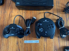 Sega Saturn US model 1 console system lot virtua stick gun netlink 3d pad backup