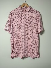 Vineyard Vines Polo Shirt Mens Large Pink Marlin Performance Golf Stretch