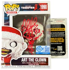 David Howard Thornton signed Funko Pop Art the Clown w/ Chainsaw Terrifier 3 JSA