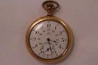 Antique Omega 17 Jewels Gold Filled Pocket Watch, Pre-Owned, Runs (42-089)