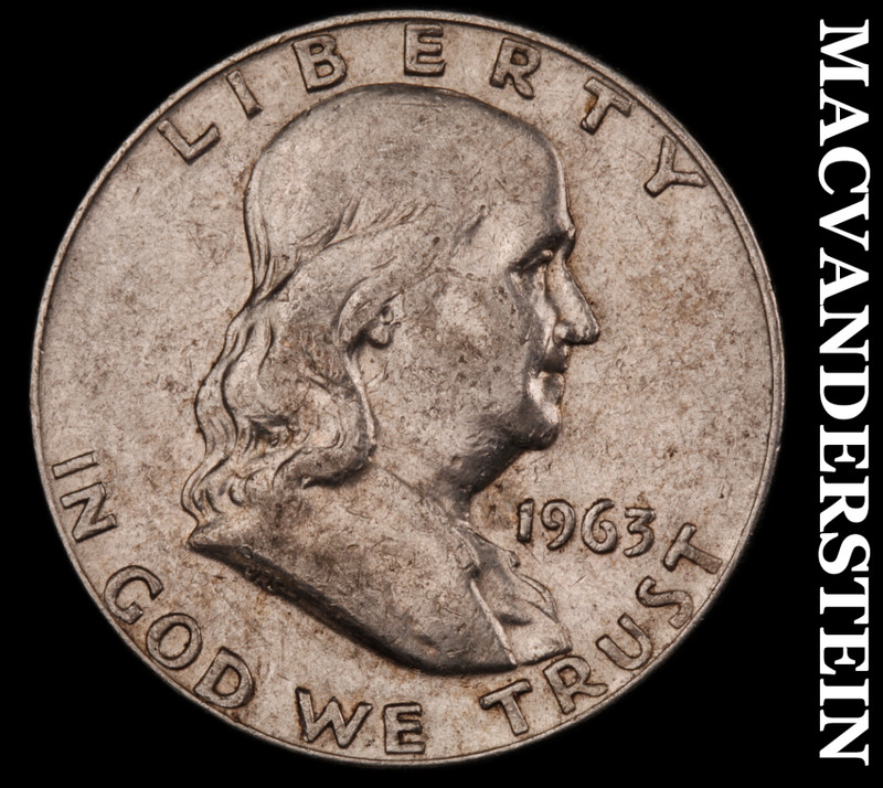 1963-D Silver Franklin Half Dollar - Scarce  Better Date  No Reserve  #M630