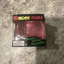 Nee Doh Nice Cube Super Solid Squish - Pink - Brand New USA.......