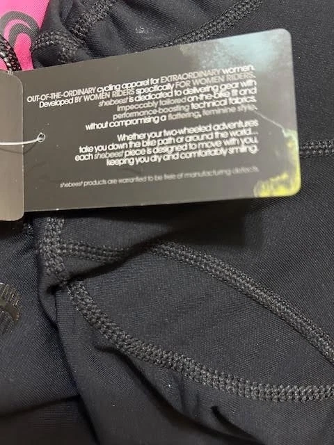 SHEBEEST Women's Triple S Ultimo Padded Cycling/Biking Shorts, Black/Pink, S - Image 4 of 4