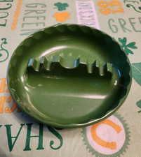 GES-LINE 331 Round Ashtray Vintage Green Retro Melamine Mid-Century Made in USA