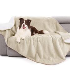 gogobunny Waterproof Bed Blanket, Reversible Sherpa Fleece Throw Blanket for ...