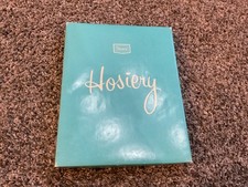 Vintage SEARS HOSIERY cling along Stocking Women 8.5-9.5 Brown Thigh high-2 pr
